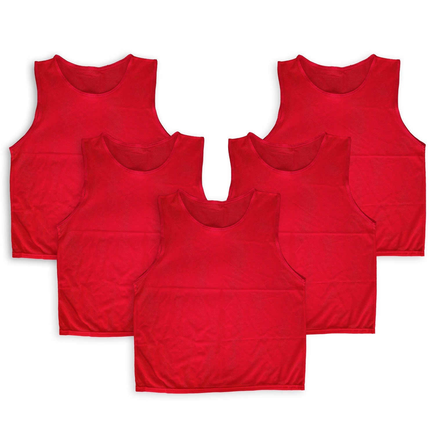 5Pcs Mesh Scrimmage Vests Soccer Basketball Team Training Pinnies Jerseys Shirt Adult Plus Size