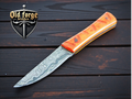 Premium Damascus Steel Hunting Knife - Handmade Fixed Blade with Paaka handle OLD FORGE BLADES