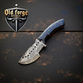Custom Handmade Damascus Hunting Knife with Epoxy Resin Handle OLD FORGE BLADES