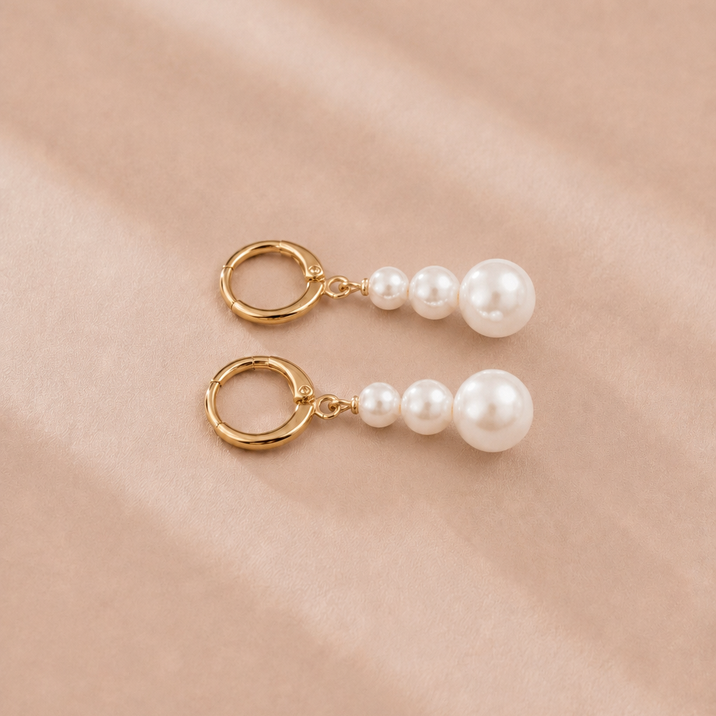 Lily Pearl Earrings Ostella Shells