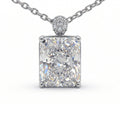 5CT (10mm) Radiant Cut Moissanite Diamond Necklace