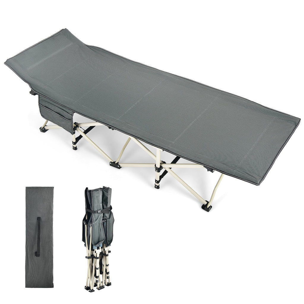 28.5 Inch Extra Wide Sleeping Cot for Adults with Carry Bag-Green