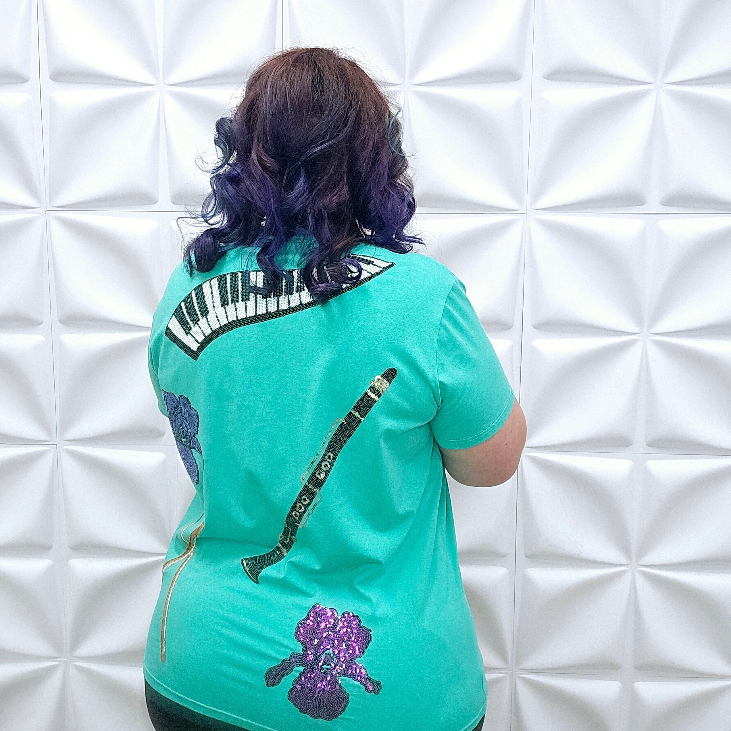 Jazz Iris Sequined Instruments Shirt Jolie & Jax Boutique