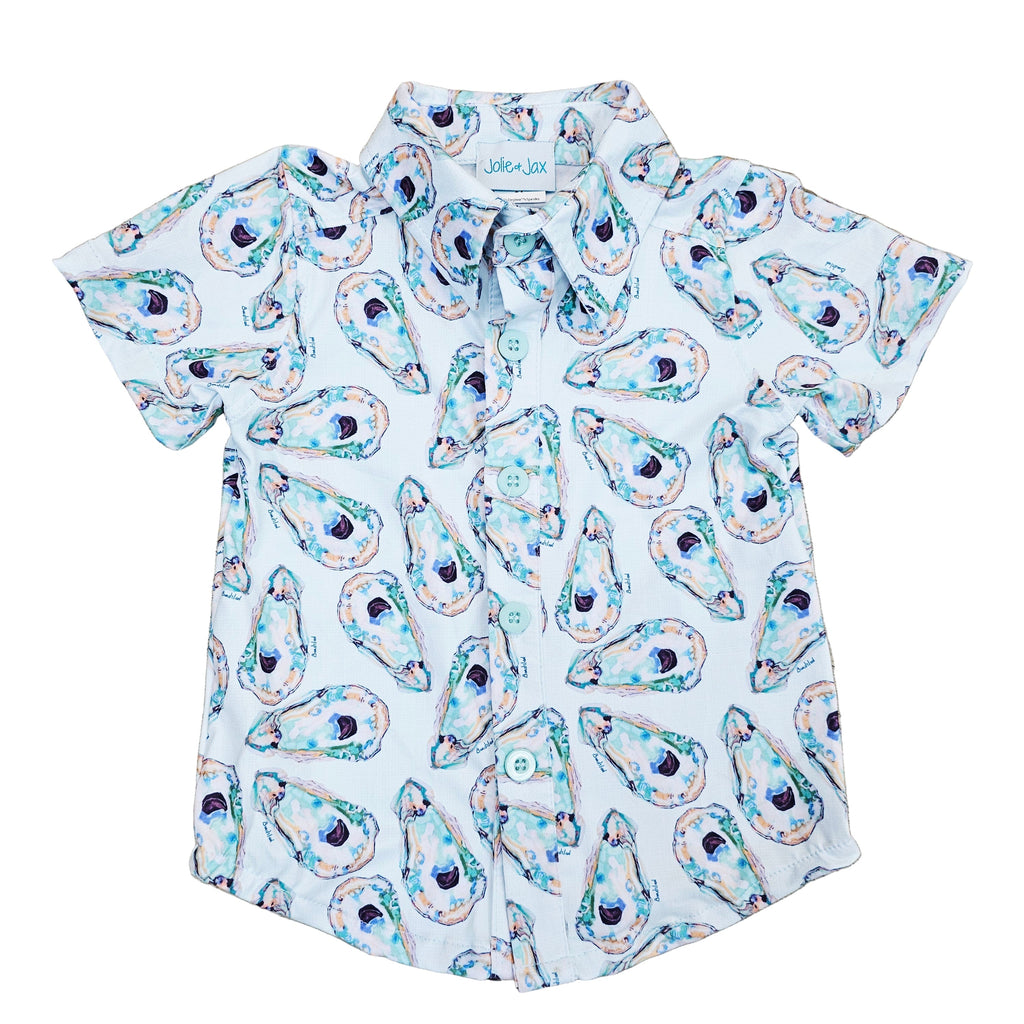 Jackson Oyster Button Down Shirt Kid's Jolie & Jax Boutique