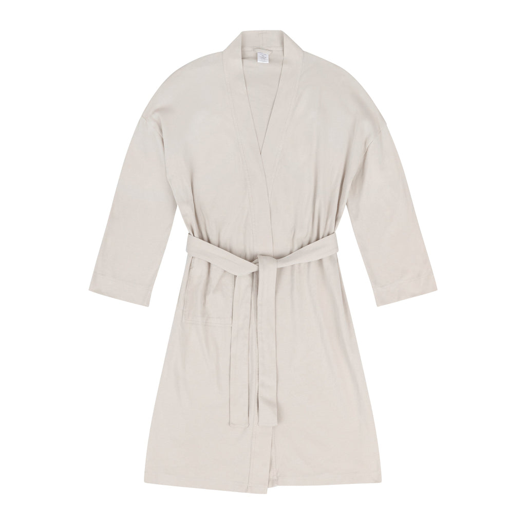 Organic Cotton Knitted Kimono Robe Pure Fiber