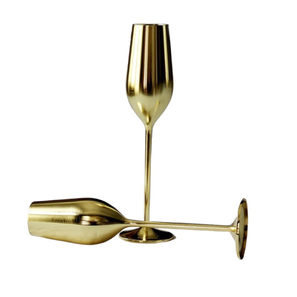 Unbreakable Champagne Flutes (Gold) Sister.ly Drinkware