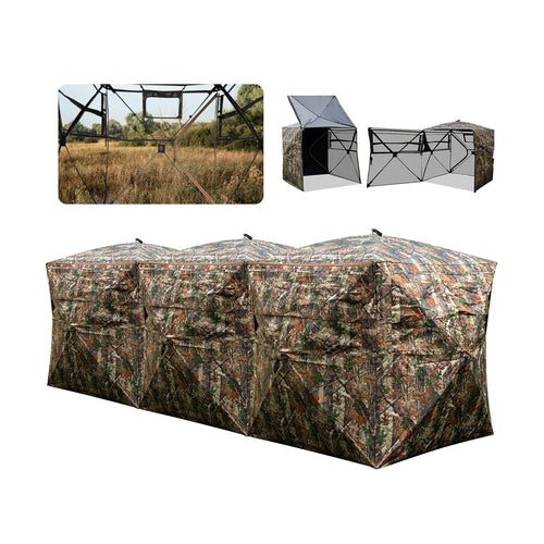 2-6 Person Side-by-Side Hunting Blinds Double One-way See-through Ground Blinds GemGear