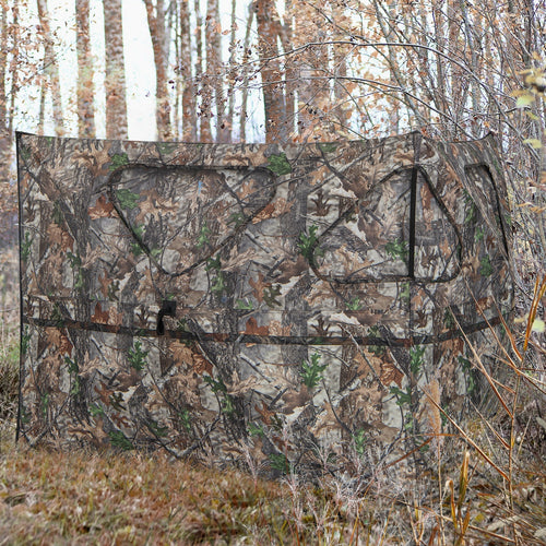 2-Panel Hunting Ground Blind Pop Up Fence with 3 Shoot Through Ports GemGear
