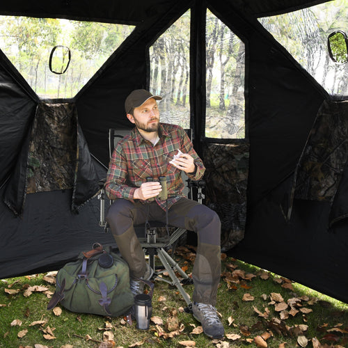 360 Degree Silent Swivel Hunting Chair-Black GemGear