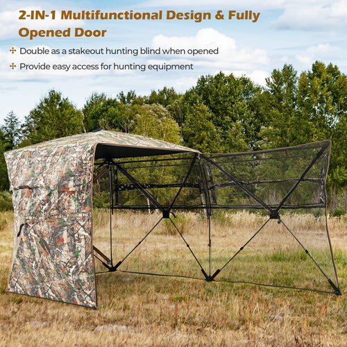 360° One Way See Through Hunting Blind Ground Blind with Portable Carrying Bag GemGear