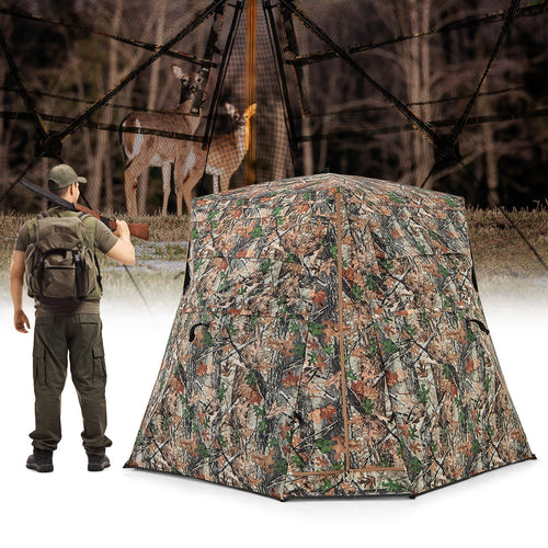 360° One Way See Through Ground Hunting Blind for Deer and Turkey Hunting GemGear