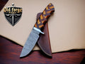 Custom Handmade Damascus Steel Hunting Knives Set with Sheath OLD FORGE BLADES