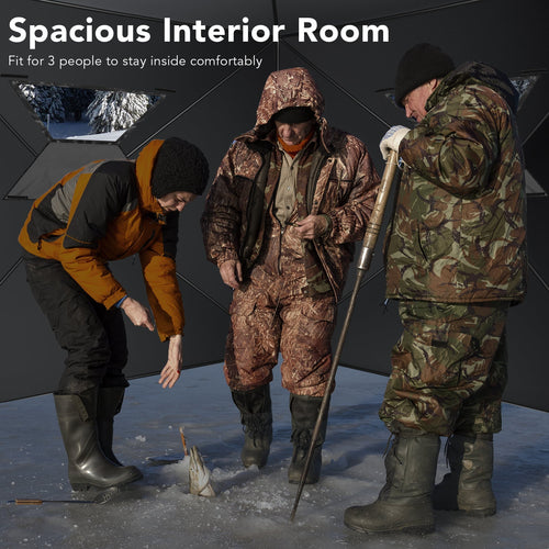 3-person Portable Pop-up Ice Shelter Fishing Tent with Bag GemGear