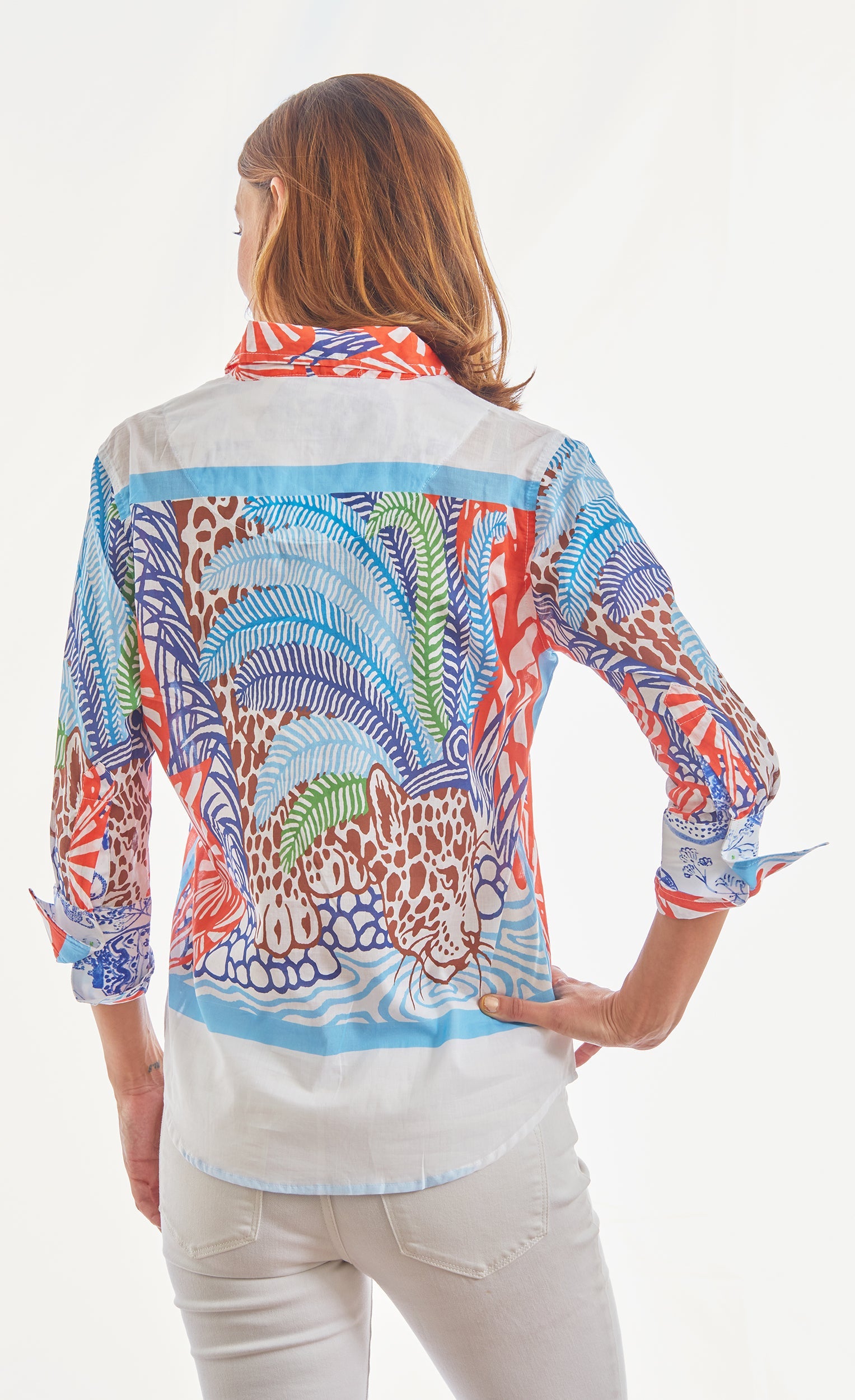 3/4 Sleeve Rome Shirt Hidden Cheetah