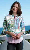 3/4 Sleeve Rome Shirt Coach Pink