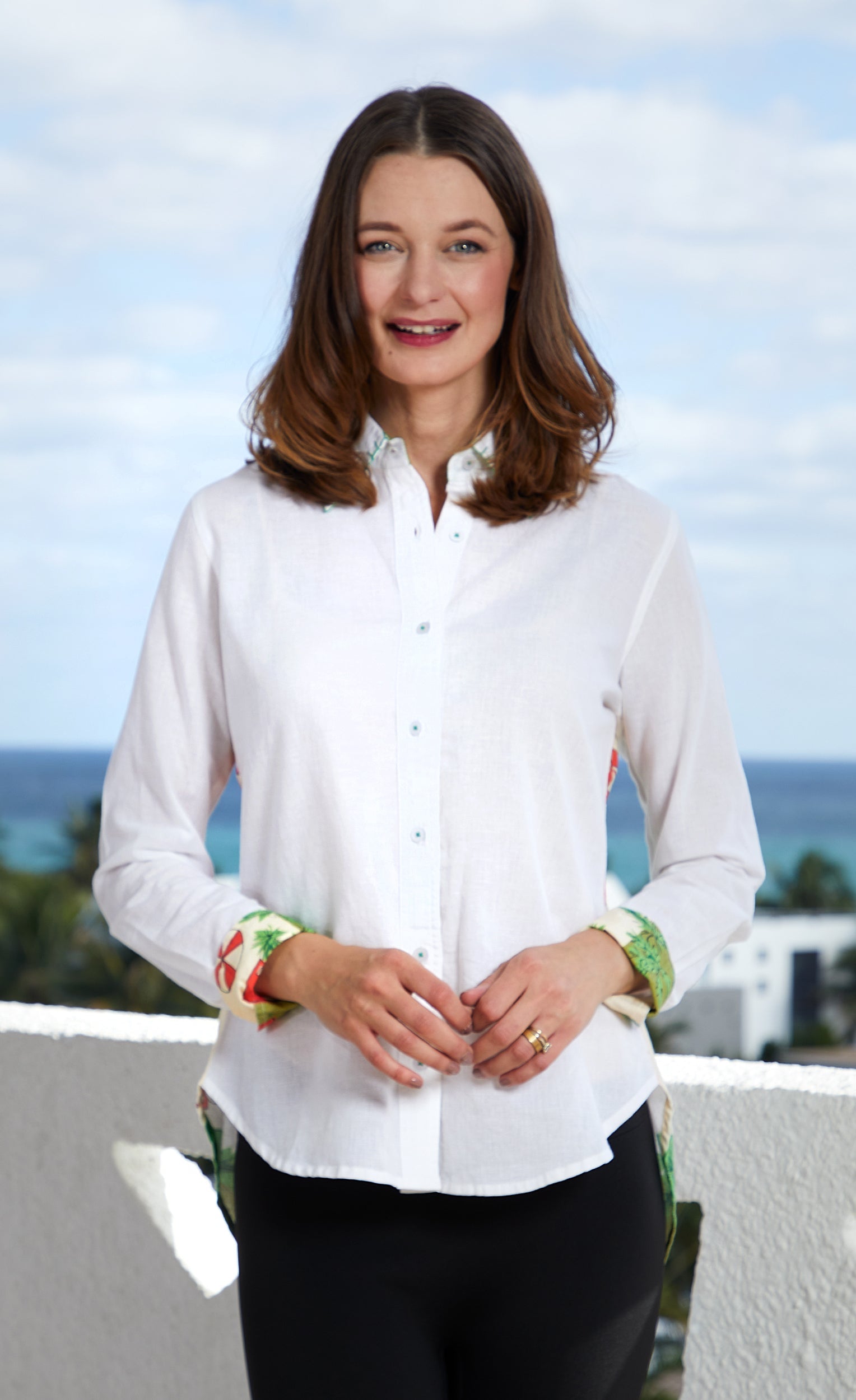 Chesapeake Hi-Lo Tunic Swimmers Print