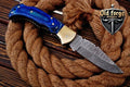 Handmade Damascus Pocket Knife with Pakka Wood Handle OLD FORGE BLADES