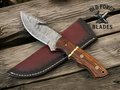 Custom Handmade Damascus Metal Knife – Gut Hook OLD FORGE BLADES
