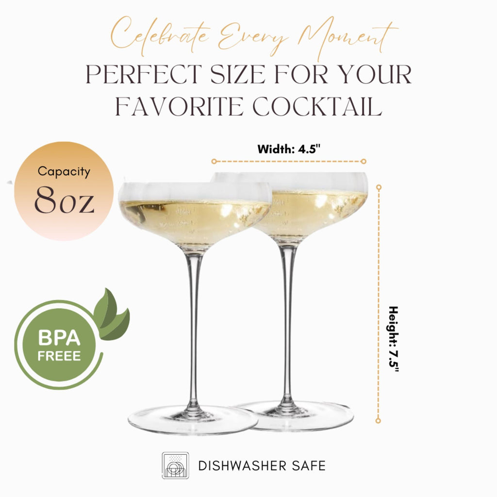 Rounded Coupe Glasses Sister.ly Drinkware