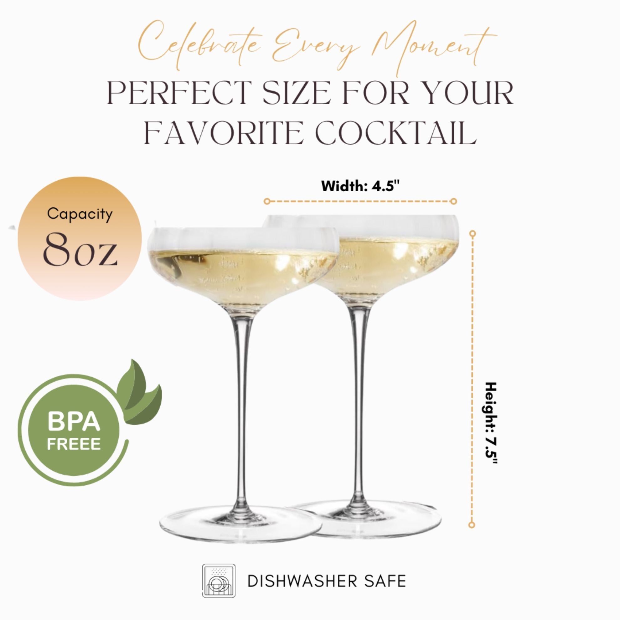 Rounded Coupe Glasses Sister.ly Drinkware