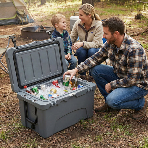 45 Quart Portable Hard Cooler Insulated Ice Chest Keeps Cool for up to 6 Days GemGear
