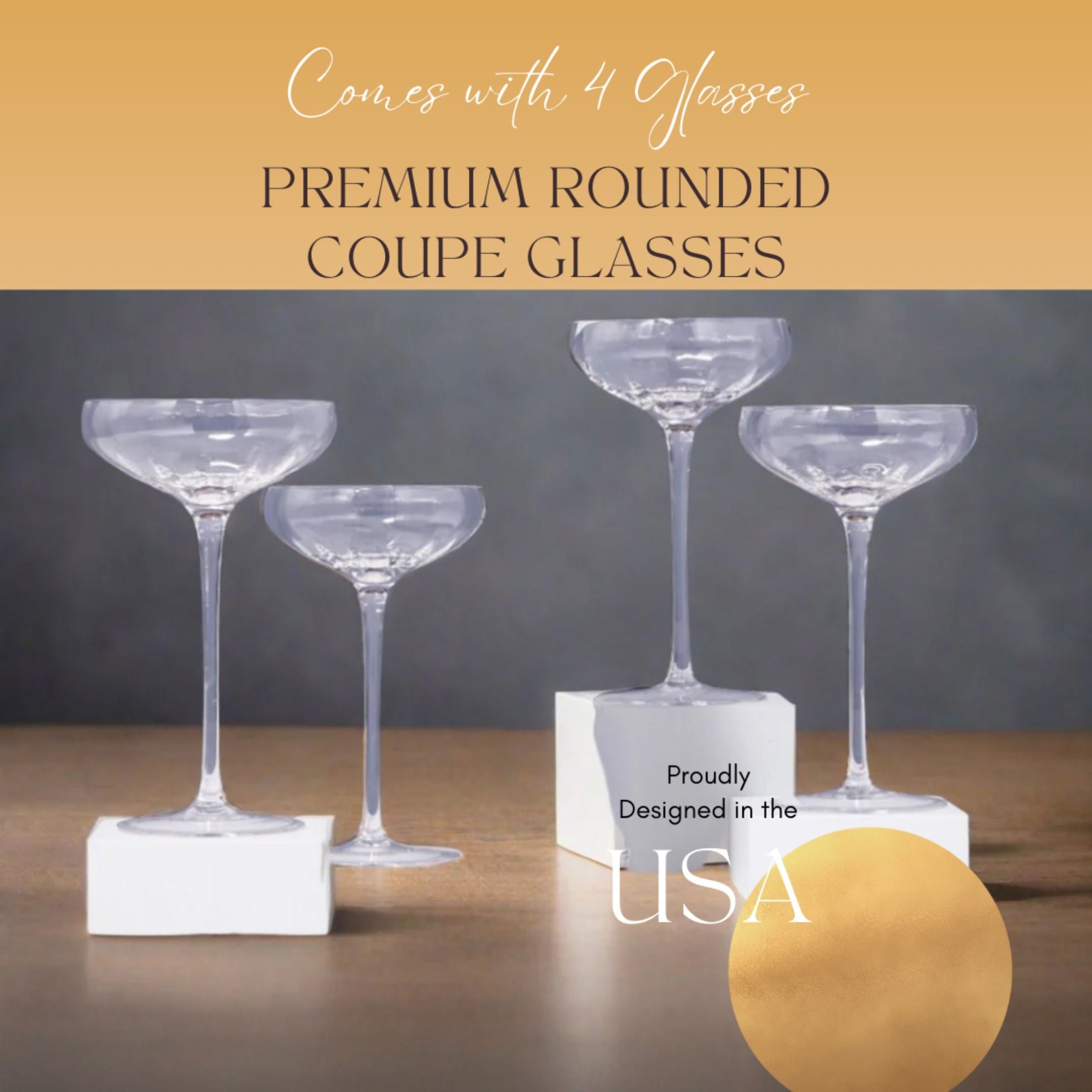 Rounded Coupe Glasses Sister.ly Drinkware