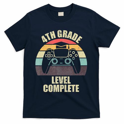 4Th Grade Level Complete Gaming Gamer Graduation T-Shirt Mood Vibes Tees - Express Your Mood, Wear Your Style