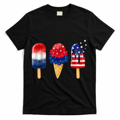 4th of July Popsicle American Flag Patriotic Summer Boy Girl T-Shirt Mood Vibes Tees - Express Your Mood, Wear Your Style