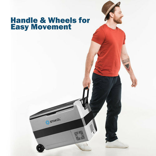 53 Quarts Portable Electric Car Cooler Refrigerator GemGear