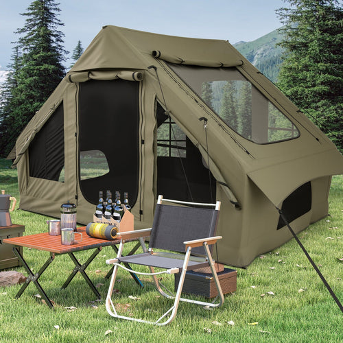 4-6 People Inflatable Camping Tent with 4 Mesh Screen Windows and 2 Doors GemGear