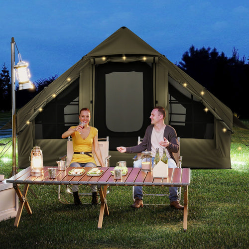 4-6 People Inflatable Camping Tent with 4 Mesh Screen Windows and 2 Doors GemGear