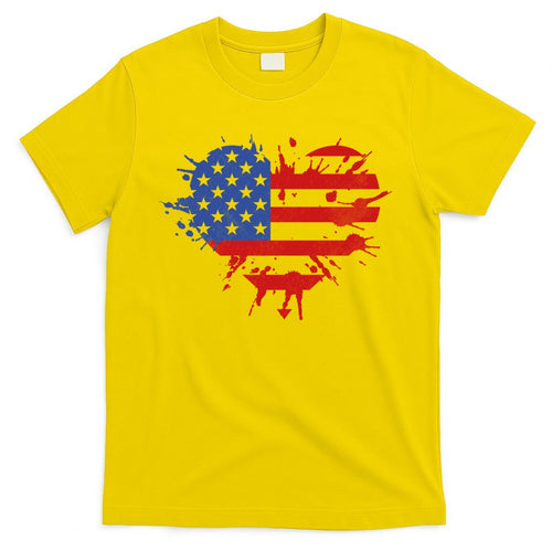 4th Of July American Flag Patriotic I Heart The USA T-Shirt Mood Vibes Tees - Express Your Mood, Wear Your Style