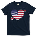4th Of July American Heart Flag T-Shirt Mood Vibes Tees - Express Your Mood, Wear Your Style