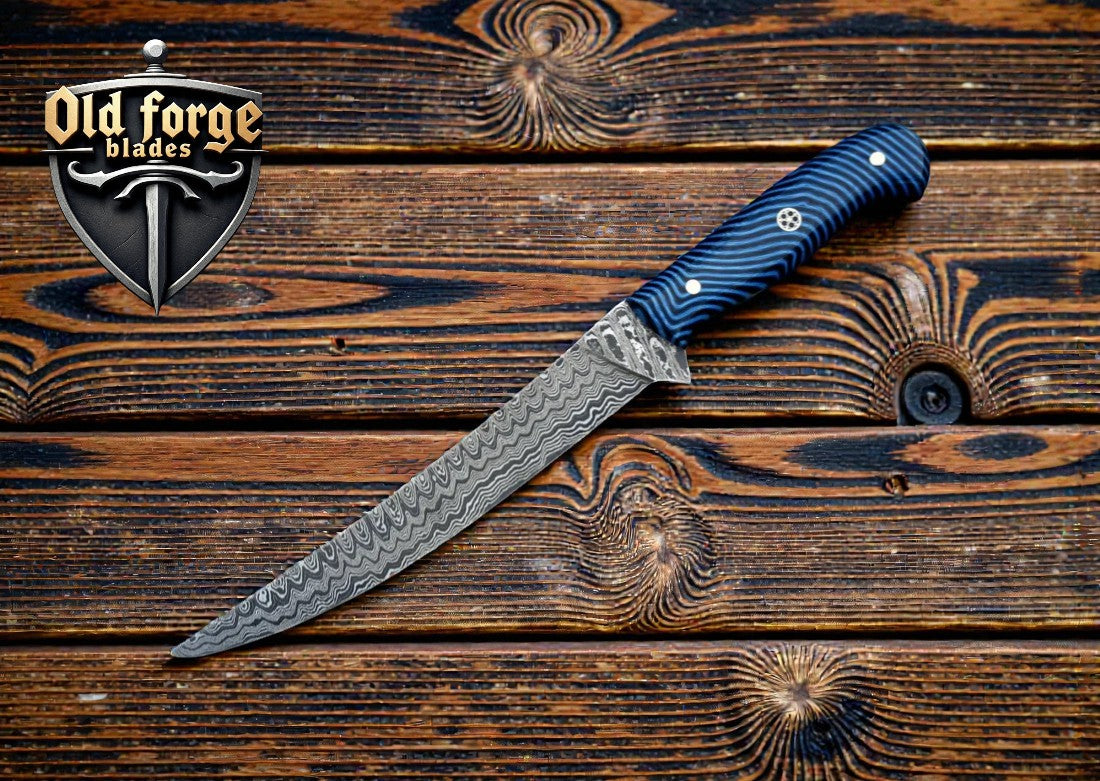 Damascus Fillet Knife OLD FORGE BLADES