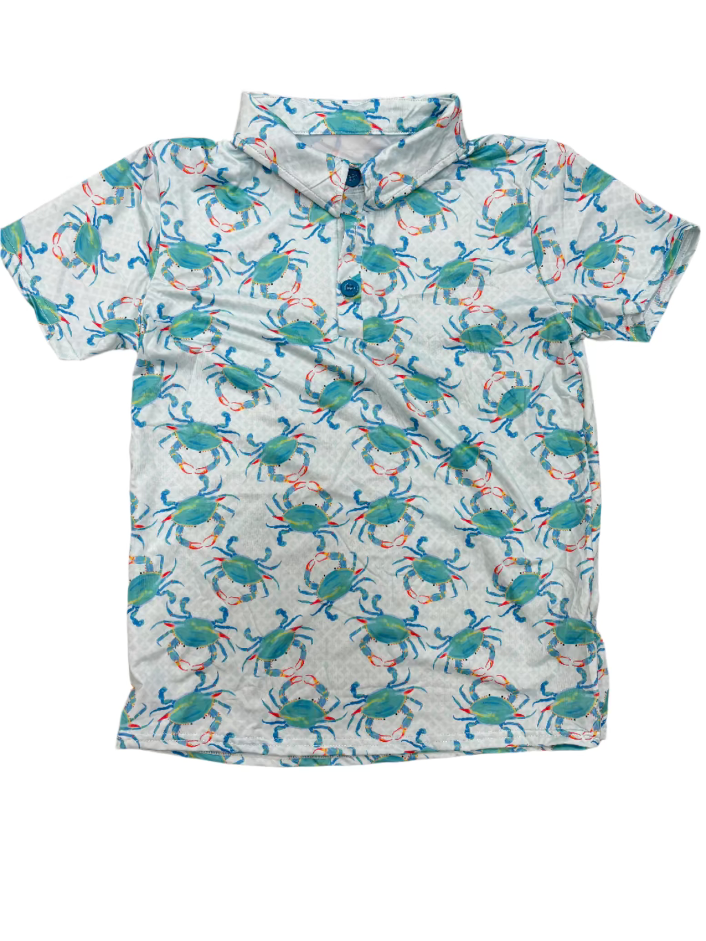 Aqua Crab Boys Polo Shirt Jolie & Jax Boutique