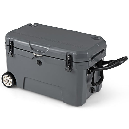 52 Quart Portable Hard Cooler with 6-Day Ice Retention and Wheels GemGear