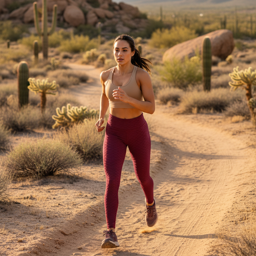 Basket Weave Jacquard Long Legging - Merlot