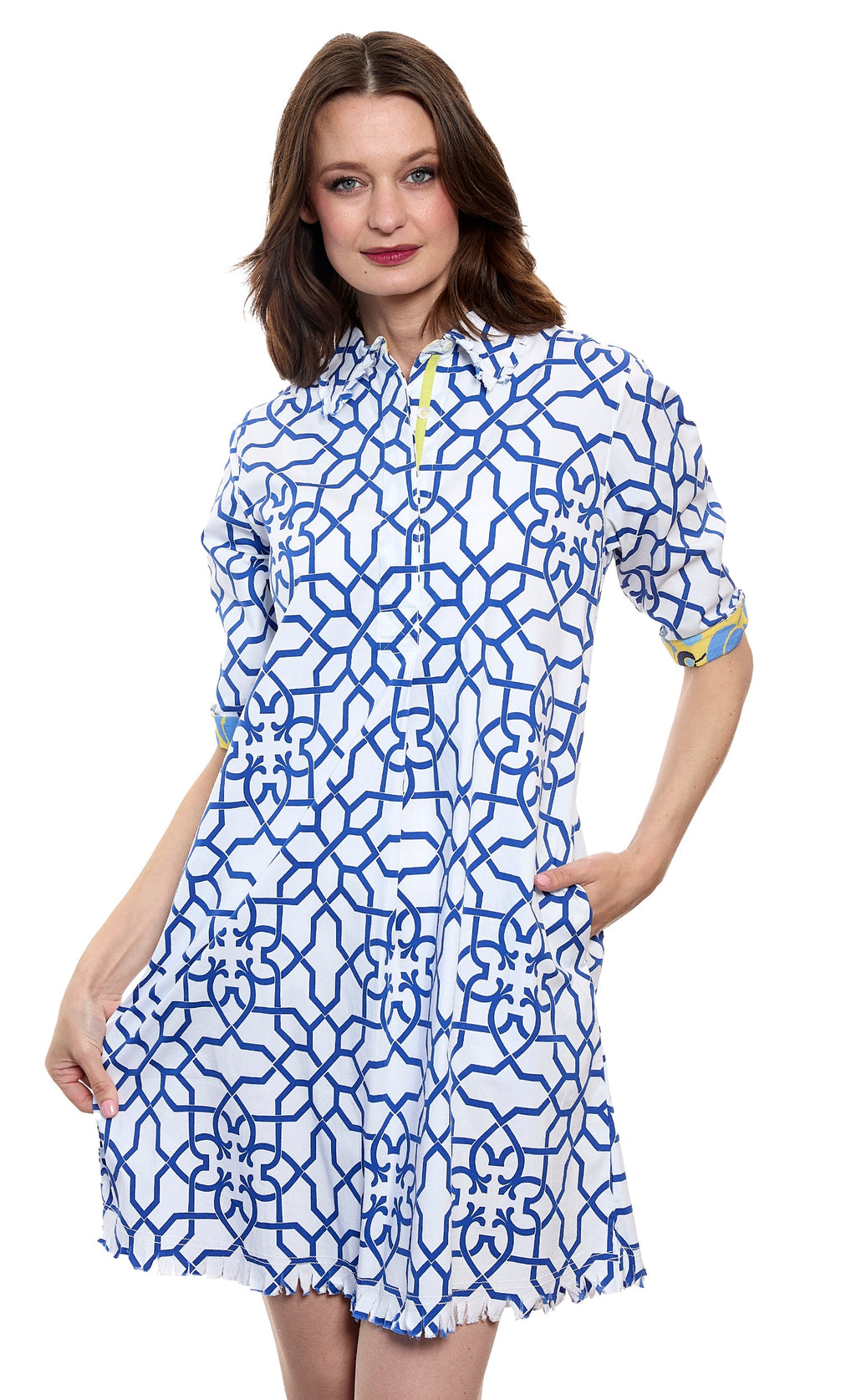 Chatham Navy White Geo Print