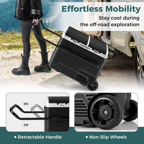 64QT Portable Compressor Fridge Freezer for Vehicles Camping Travel Truck RV Boat GemGear