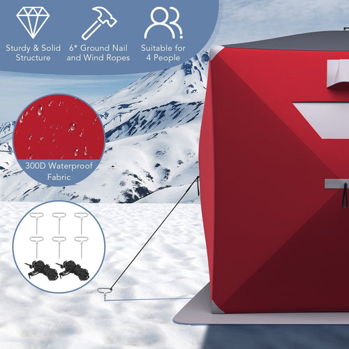 2-person Portable Ice Shelter Fishing Tent with Bag GemGear