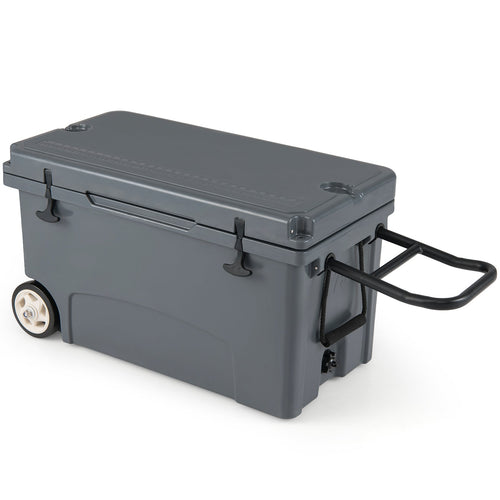 75 Quart Portable Hard Cooler with 6-Day Ice Retention and Wheels GemGear