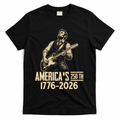 Abraham Lincoln Rcoks Guitar 4th July 250th Anniversary T-Shirt Mood Vibes Tees - Express Your Mood, Wear Your Style