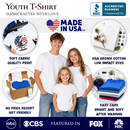 Kids Red White & Proud Winnie-the-Pooh T-Shirt, 1926 A.A. Milne Youth Patriotic 4th of July Tee OrnamentallyYou