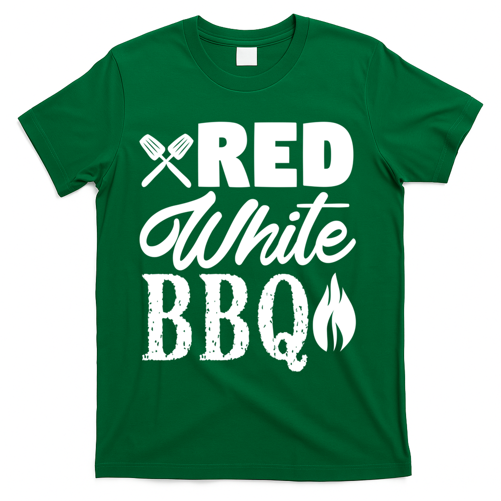 Bbq Lover 4th Of July Funny Red White Bbq Cool Gift T-Shirt Mood Vibes Tees - Express Your Mood, Wear Your Style