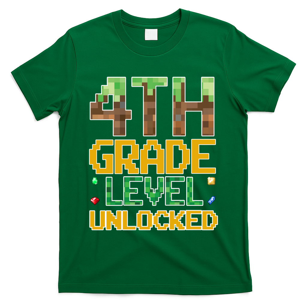 Back To School 4th Grade Gamer T-Shirt Mood Vibes Tees - Express Your Mood, Wear Your Style