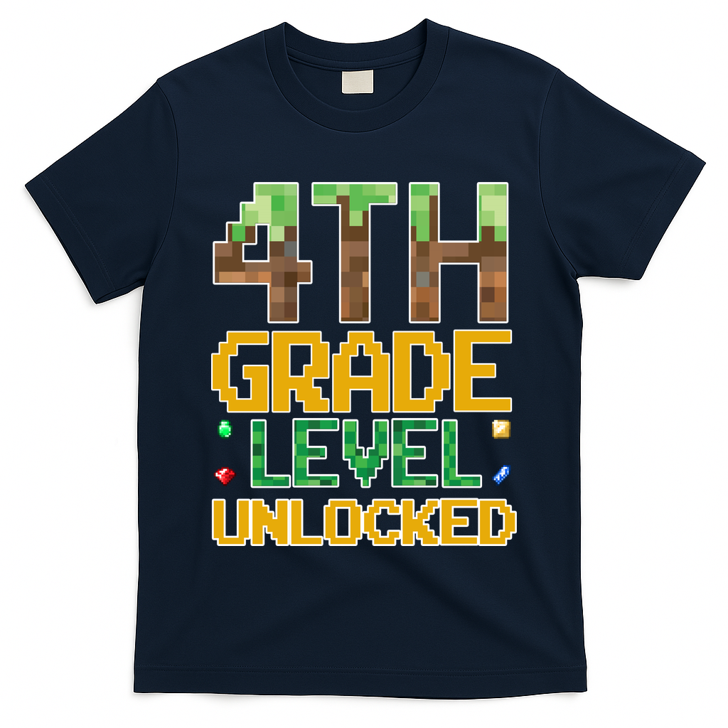 Back To School 4th Grade Gamer T-Shirt Mood Vibes Tees - Express Your Mood, Wear Your Style