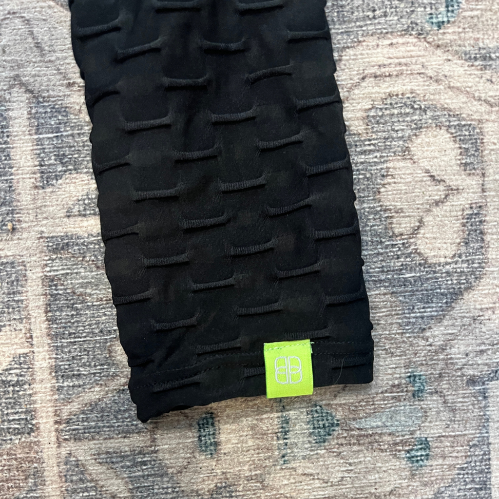Basket Weave Jacquard Long Legging - Black