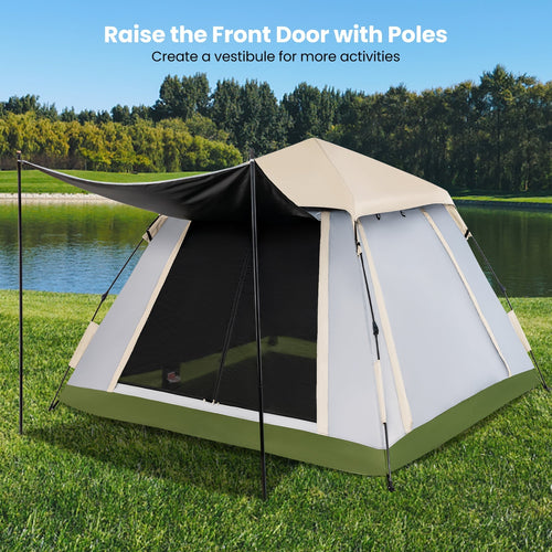 2-4 Person Instant Pop-up Camping Tent with Removable Rainfly GemGear