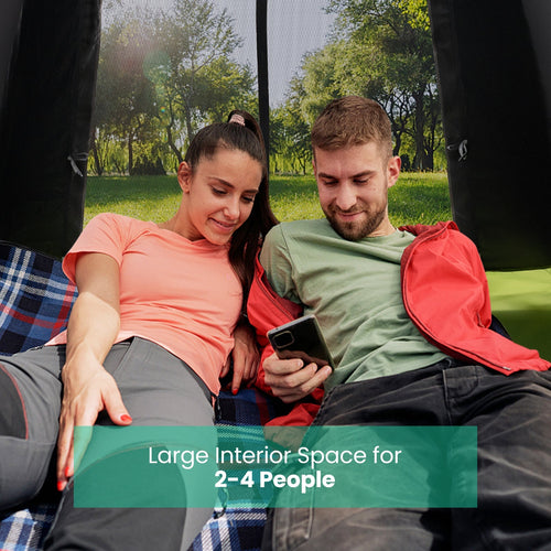 2-4 Person Instant Pop-up Camping Tent with Removable Rainfly GemGear