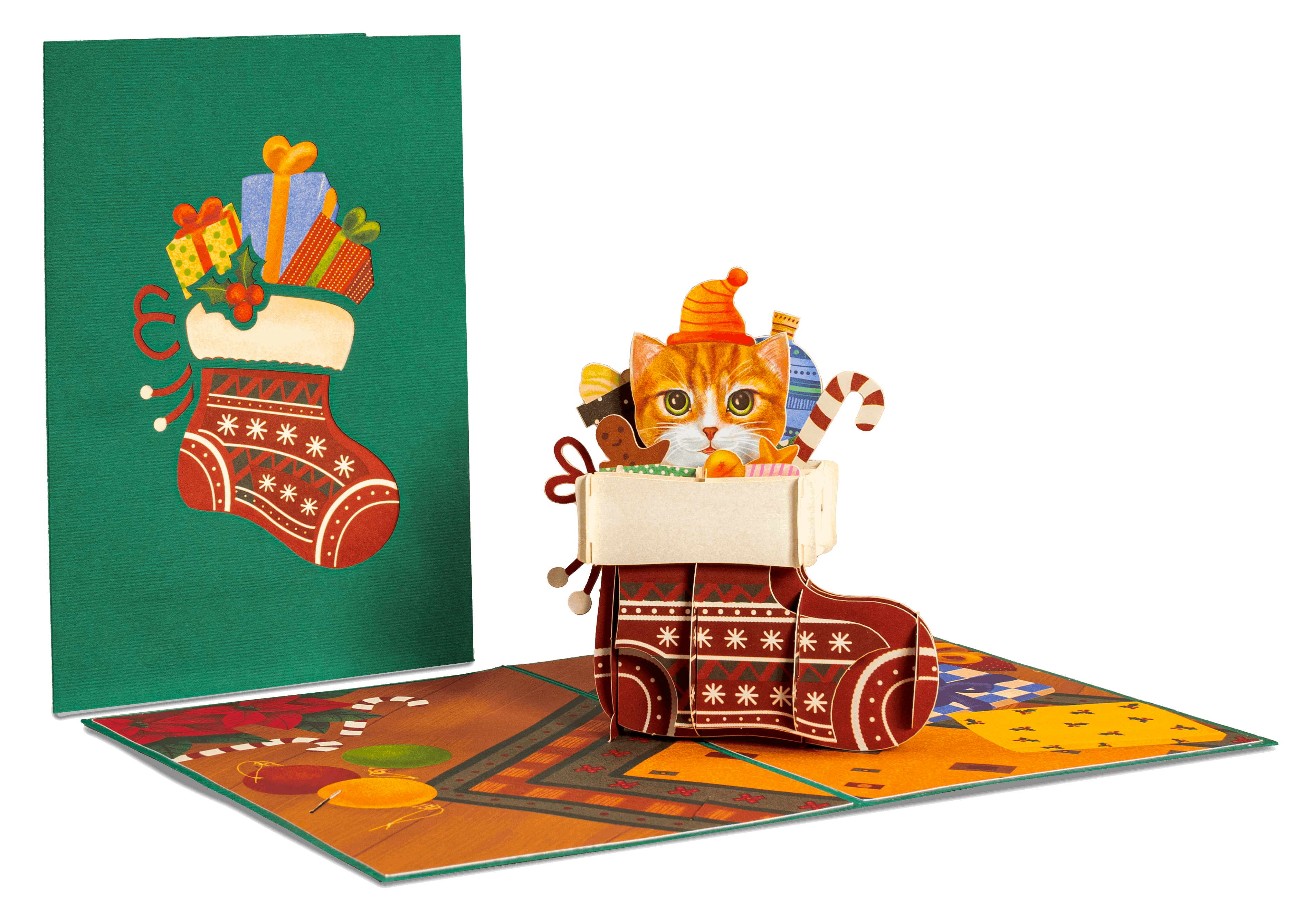 Christmas Cat Pop Up Card